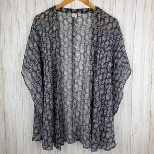 BP boho paisley print kimono duster Nordstrom M/L